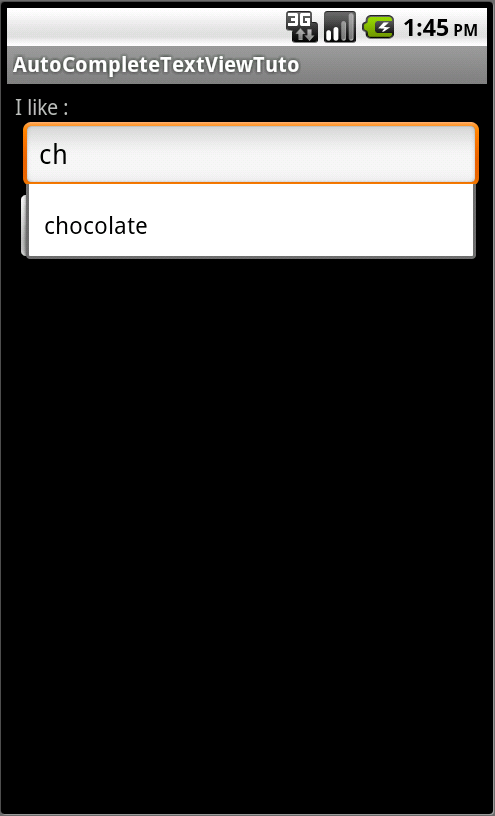 AutoCompleteTextViewTuto