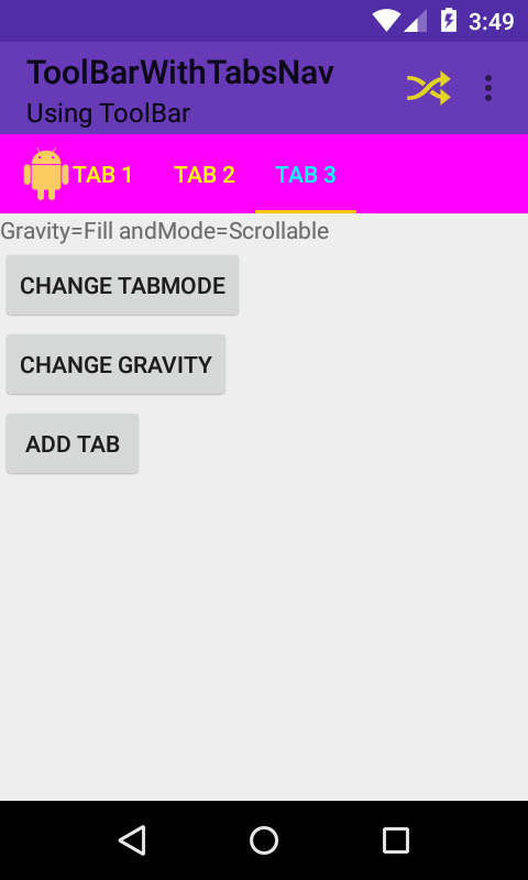 ToolBar et tablayout FillScrolable